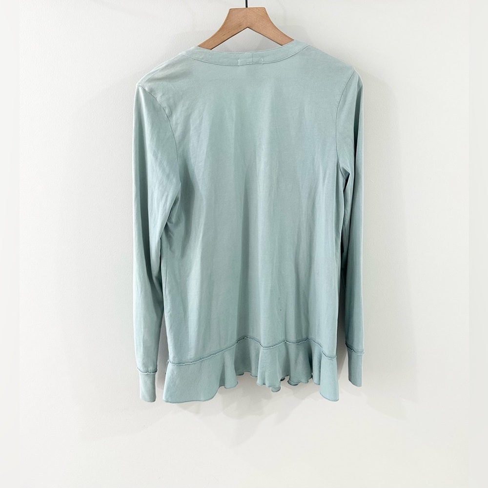 Mododoc Ruffle Hem Cardigan Blue Size Small - Picture 6 of 6